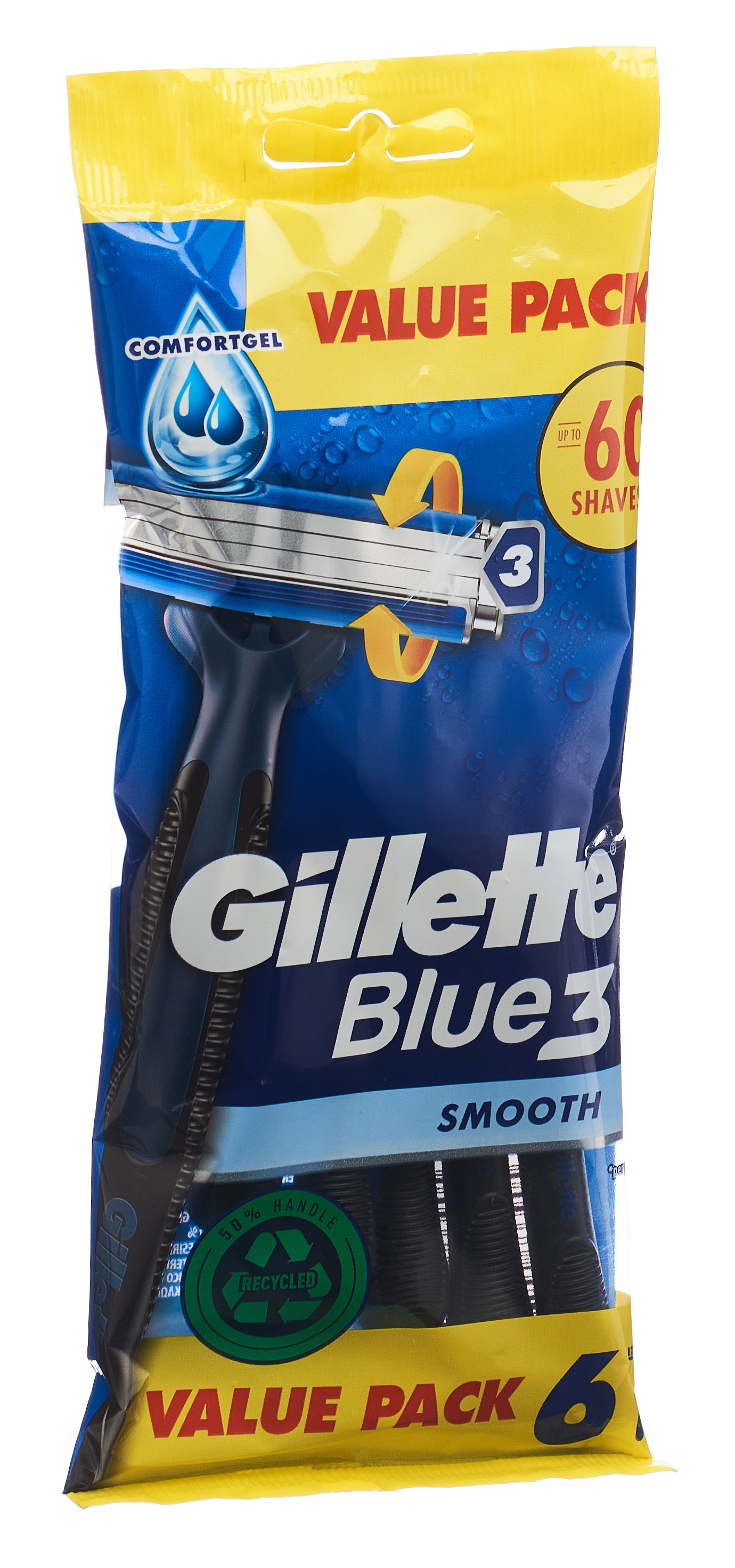 GILLETTE Blue 3 Smooth Einwegrasierer (n) 6 Stk
