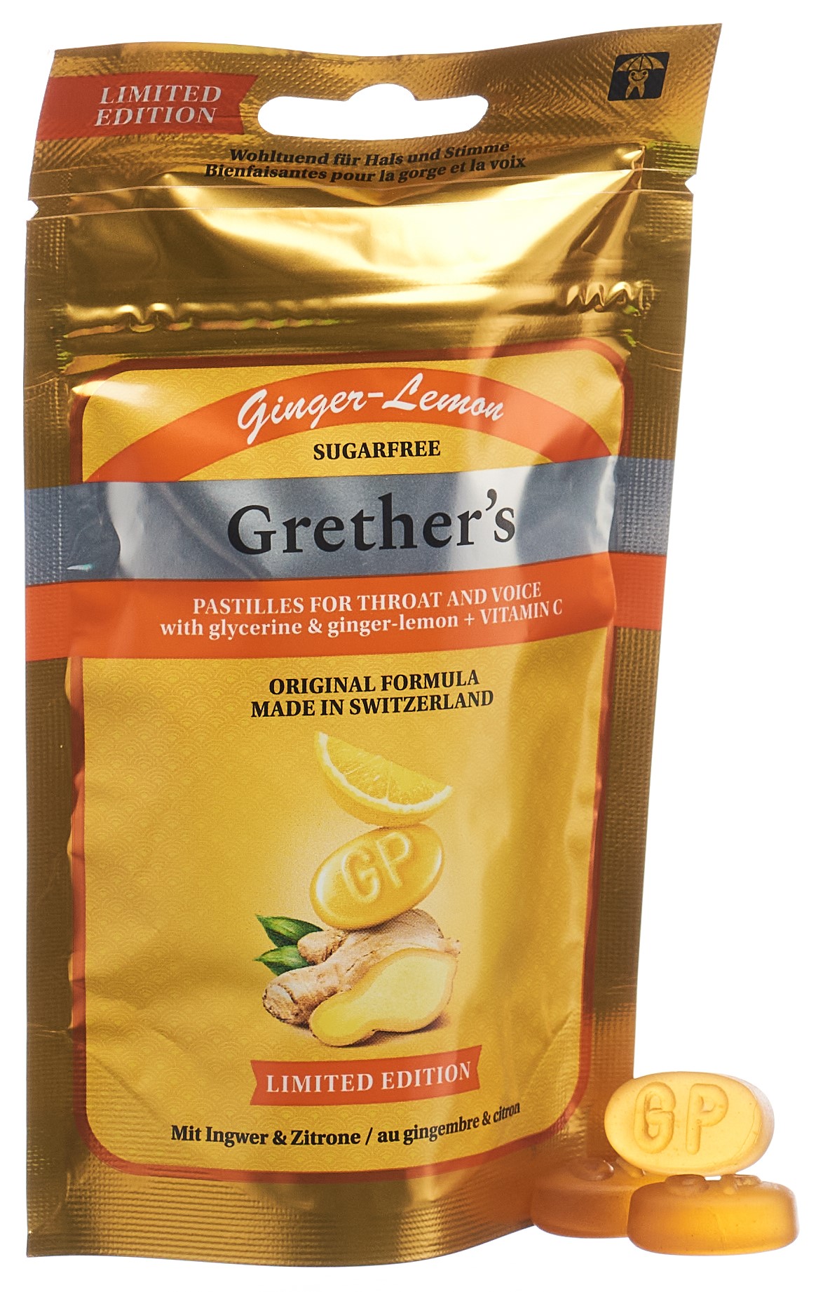 GRETHERS Ginger Lemon Vitamin C Past o Z 75 g