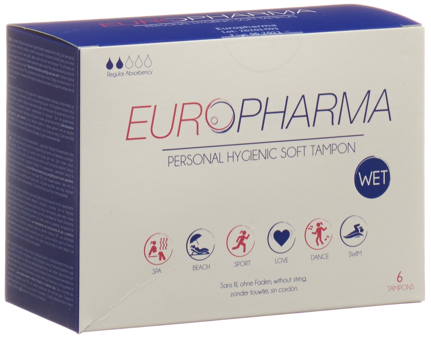 EUROPHARMA Hygienic Tampons 6 Stk