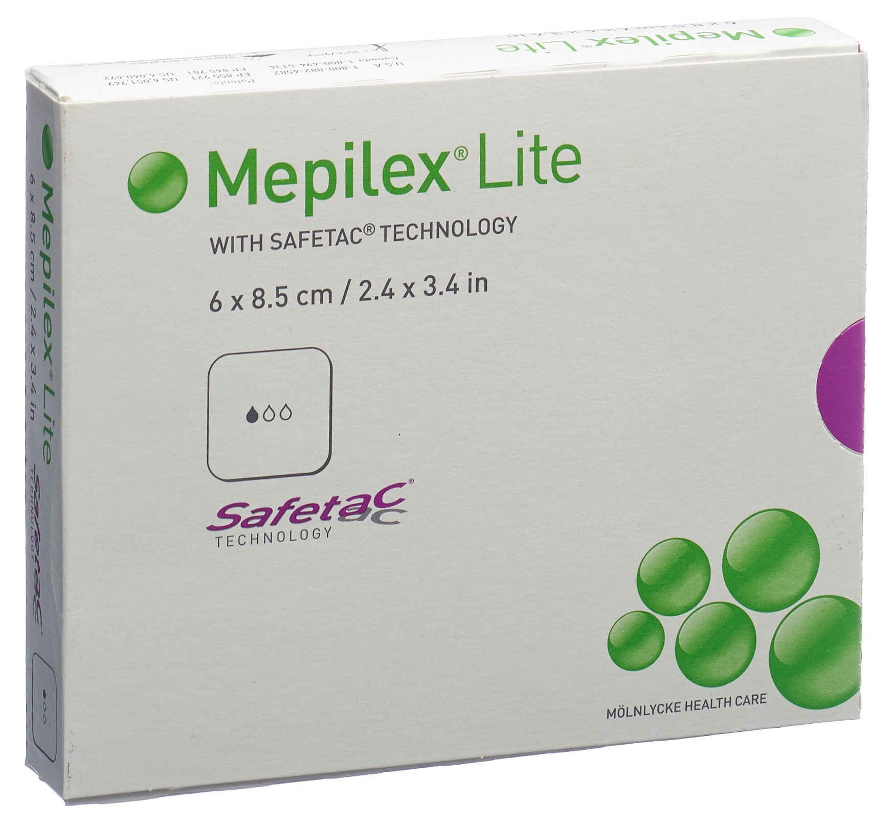 MEPILEX Lite Absorptionsverb 6×8.5cm Silik 5 Stk