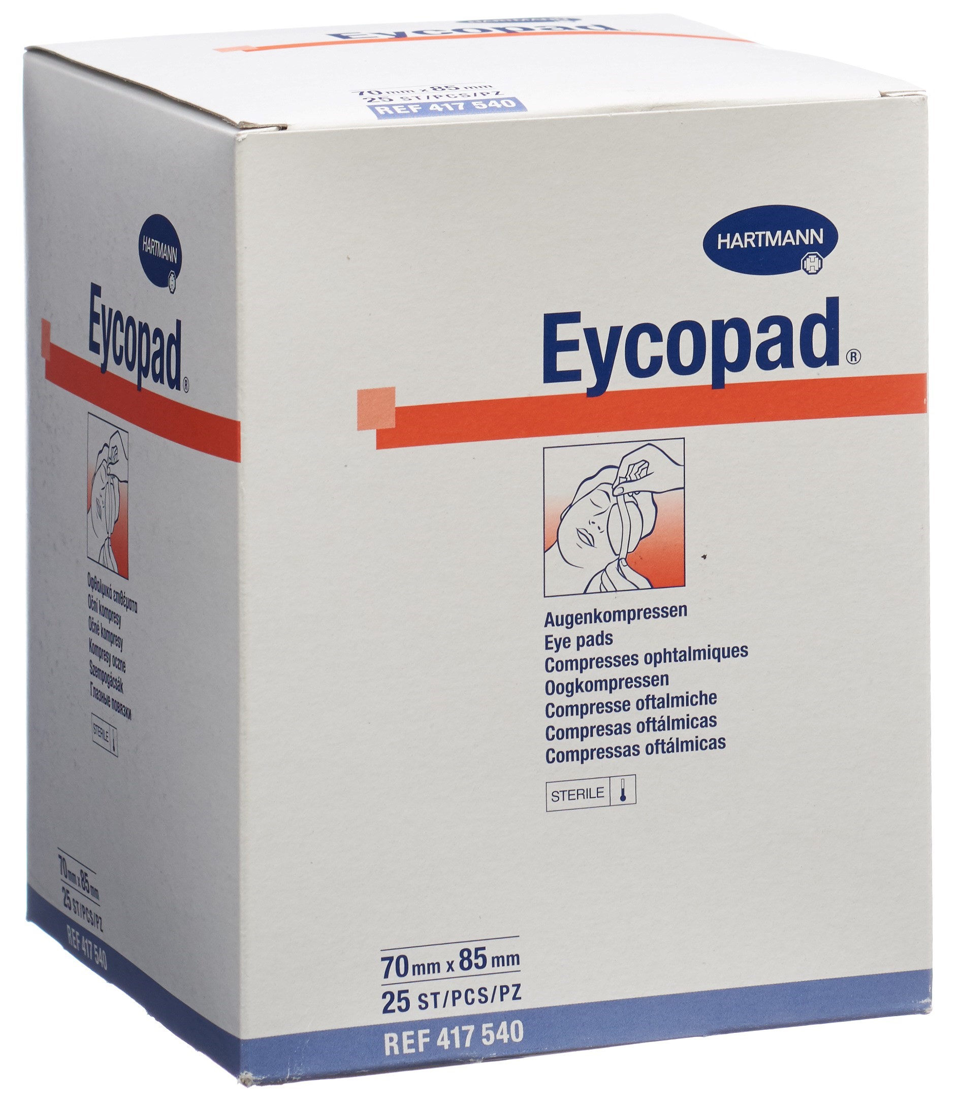 EYCOPAD Augenkompressen 70x85mm steril 25 Stk
