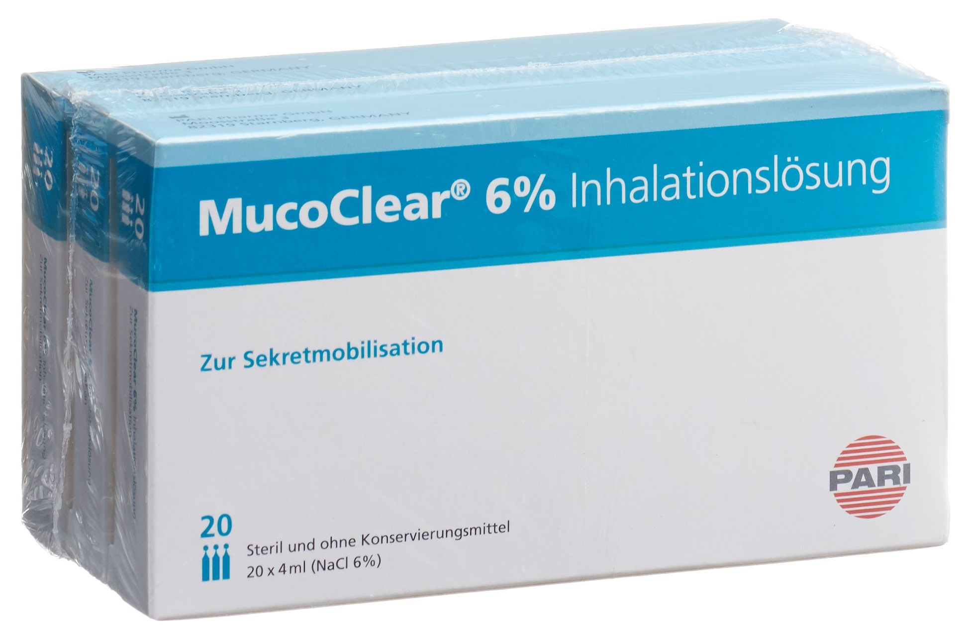 PARI MucoClear 6 % NaCl Inhalationslös 60 Amp 4 ml