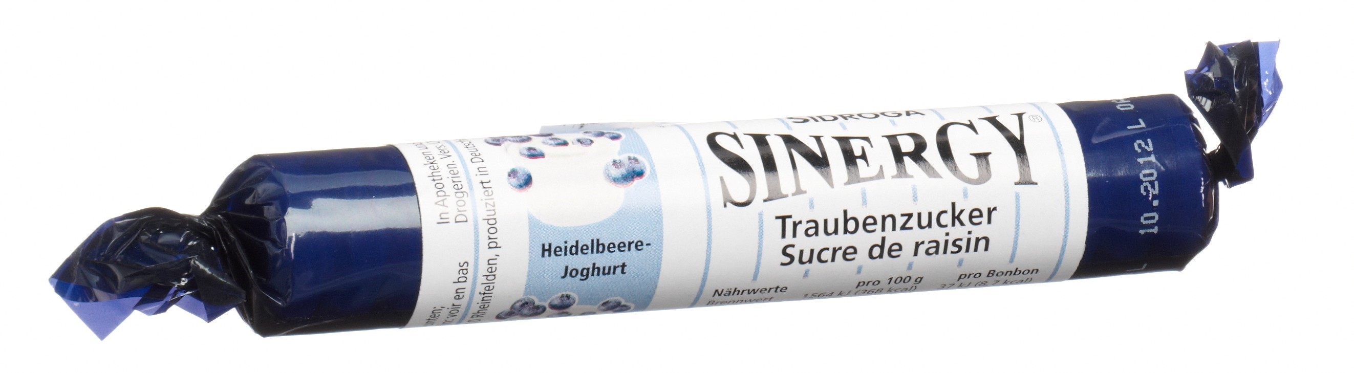 SINERGY Traubenzucker Heidelb Joghurt Rolle 40 g