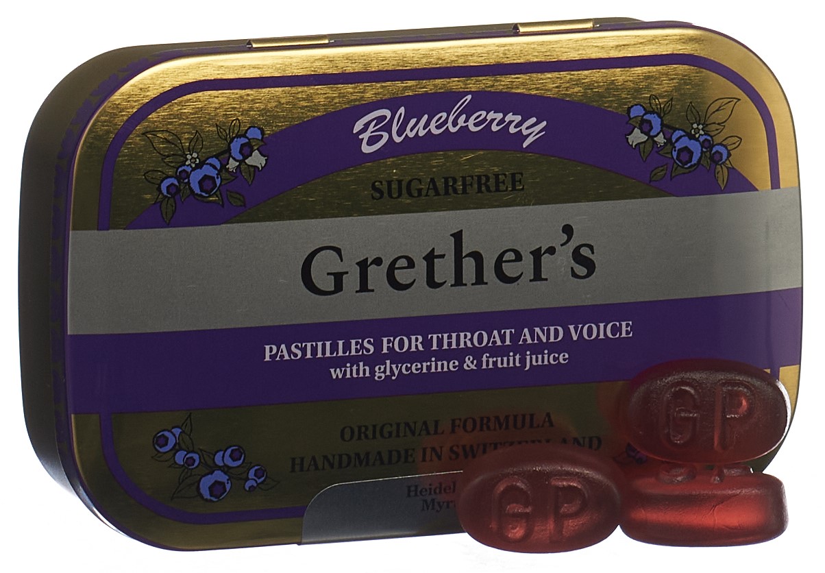 GRETHERS Blueberry Pastillen ohne Zucker 110 g