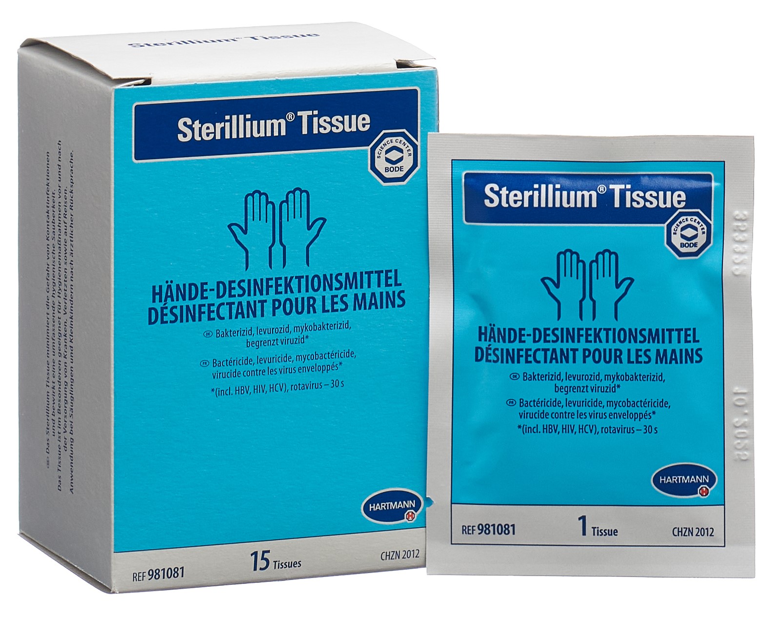 STERILLIUM Tissue Desinfektionstücher 15 Stk