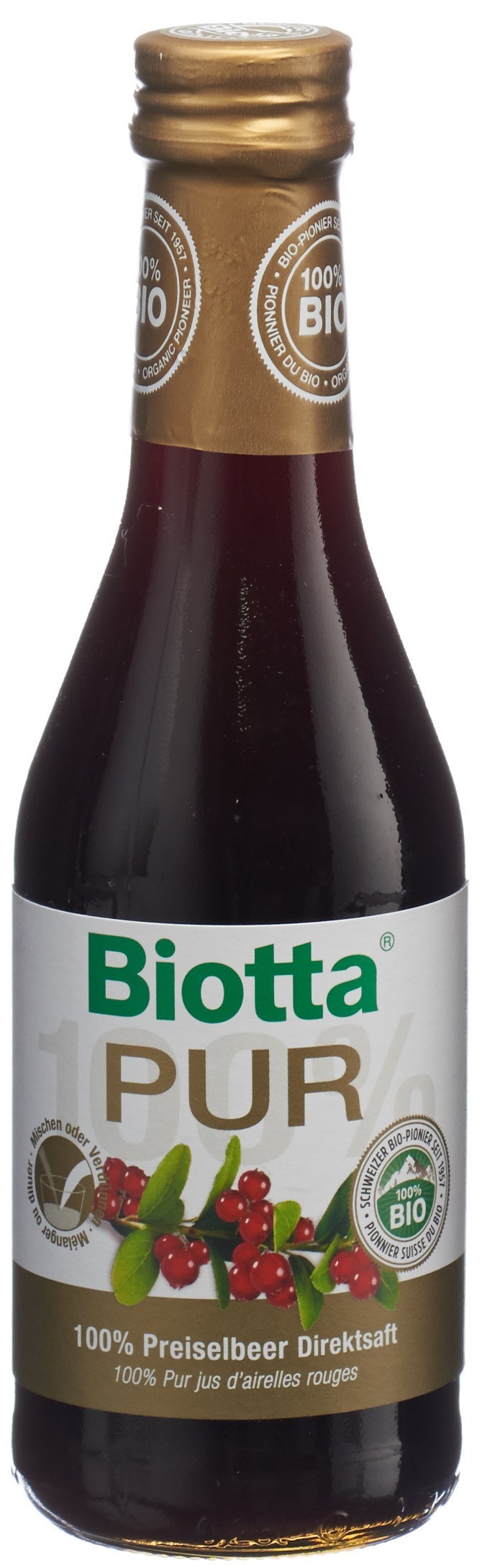 BIOTTA PUR Preiselbeere Bio 2.5 dl