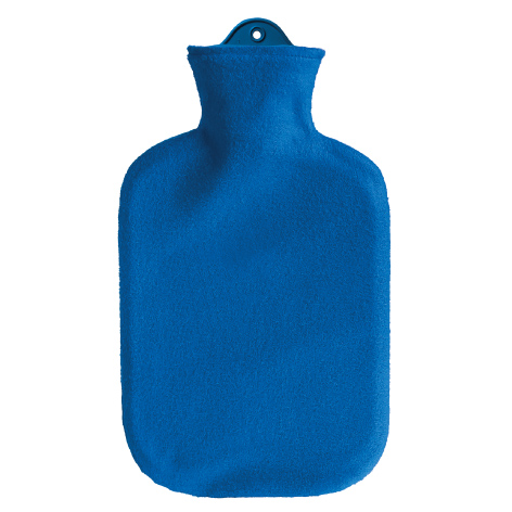 SÄNGER Wärmflasche 2l Fleecebezug blau