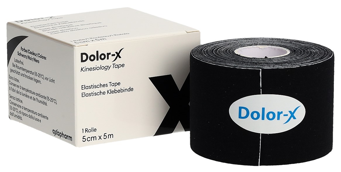 DOLOR-X Kinesiology Tape 5cmx5m schwarz