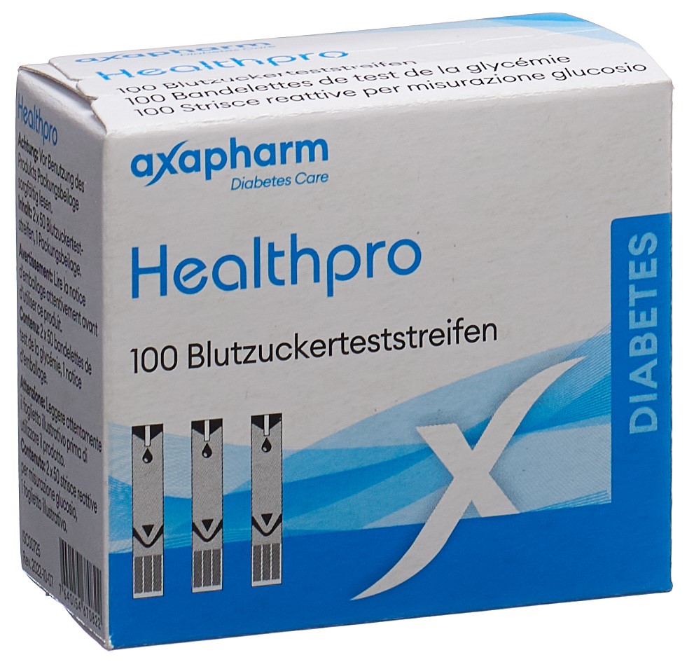 HEALTHPRO Blutzucker-Teststreifen 100 Stk