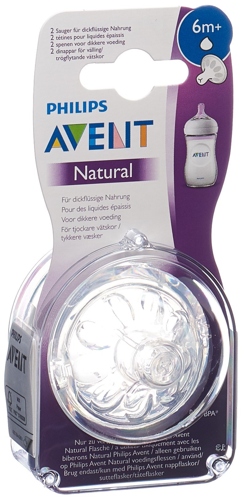 PHILIPS AVENT Natural Sauger 6M+ 2 Stk