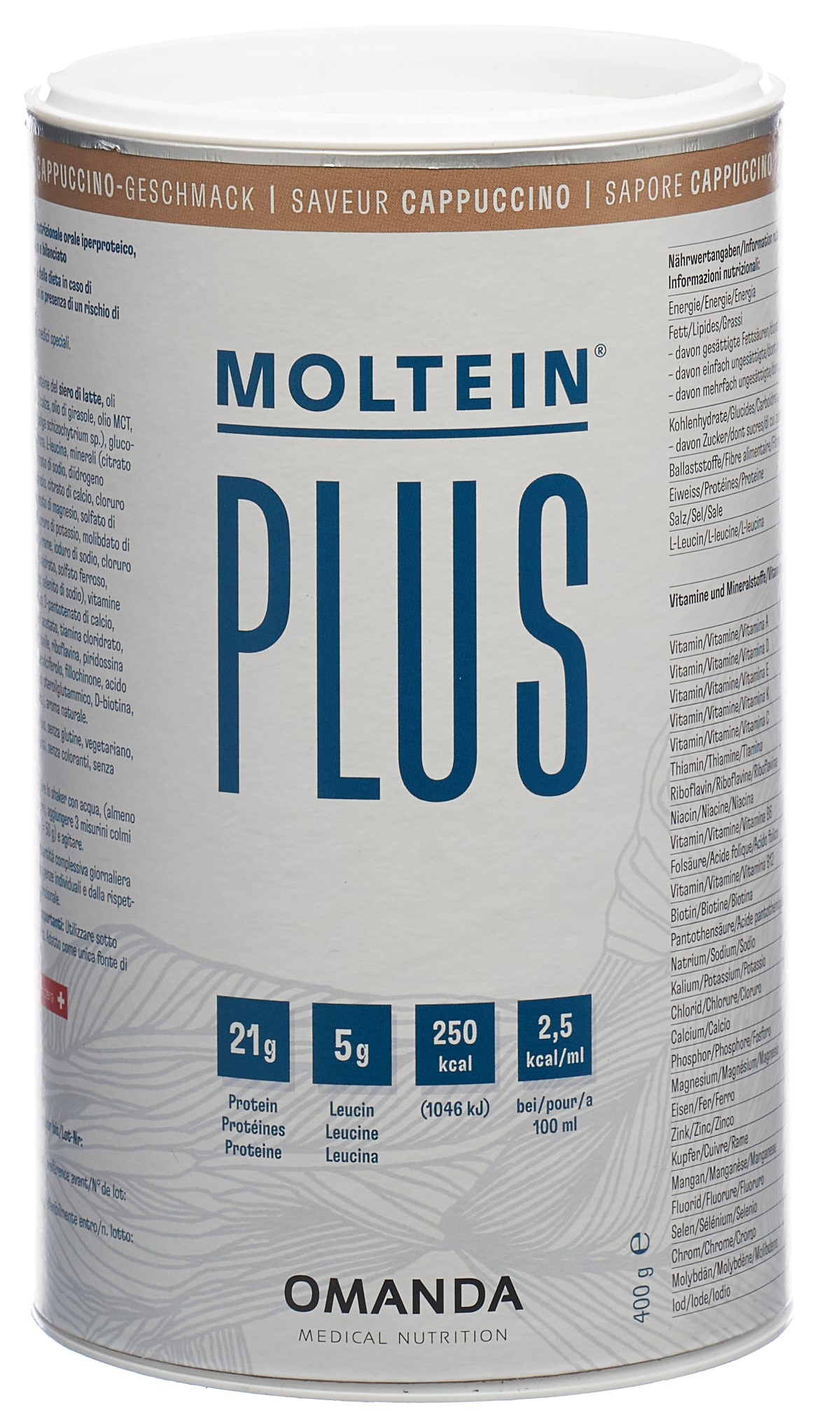 MOLTEIN PLUS 2.5 Cappuccino Ds 400 g