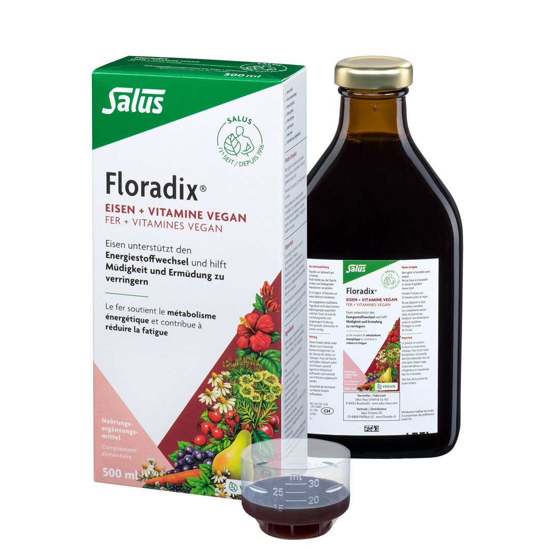 FLORADIX VEGAN Eisen + Vitamine Fl 500 ml